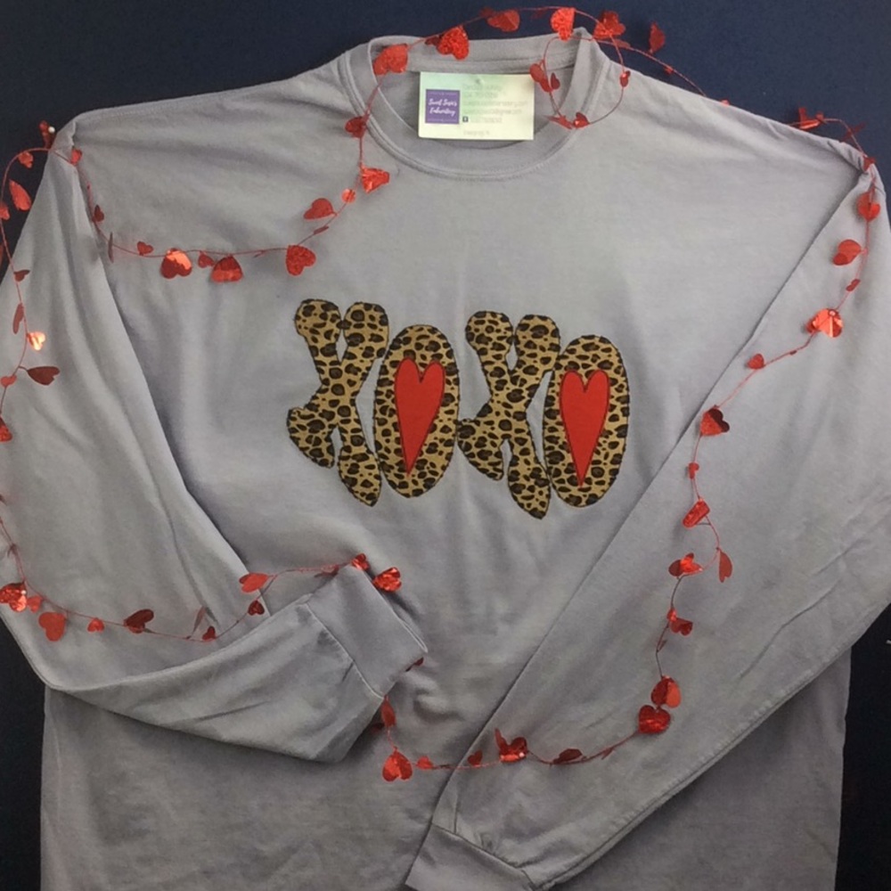 Comfort Colors Long Sleeve Valentine T Shirt